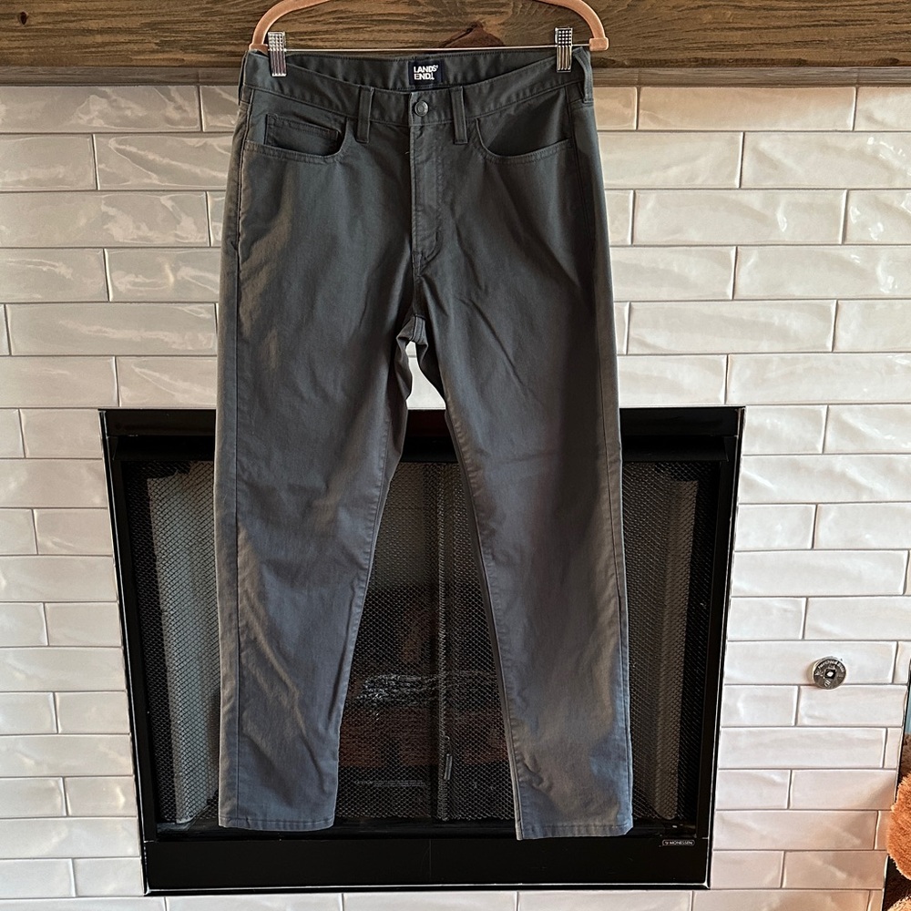 Lands' End Men's Gray Straight Jeans Size 32